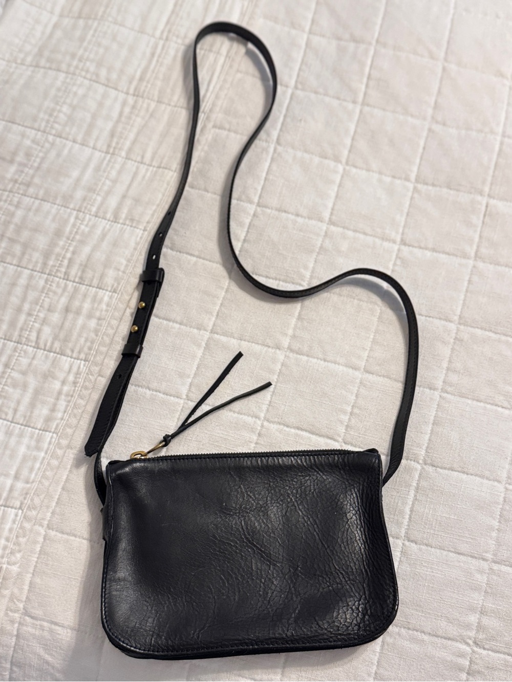 Madewell The Simple Crossbody Bag black leather great condition!